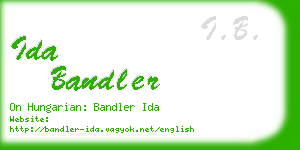 ida bandler business card